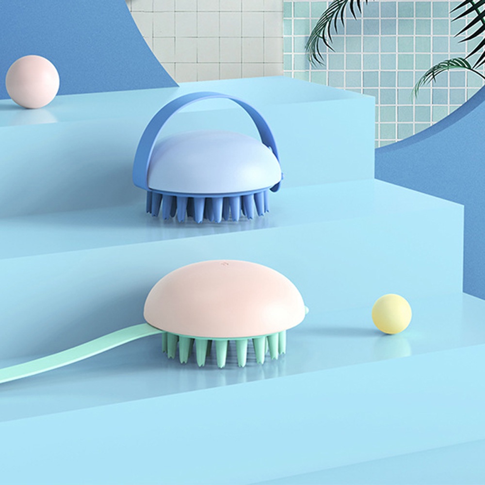 (Hàng Mới Về) Bàn Chải Silicone Mát Xa Da Đầu Tẩy Tế Bào Chết Đa Năng