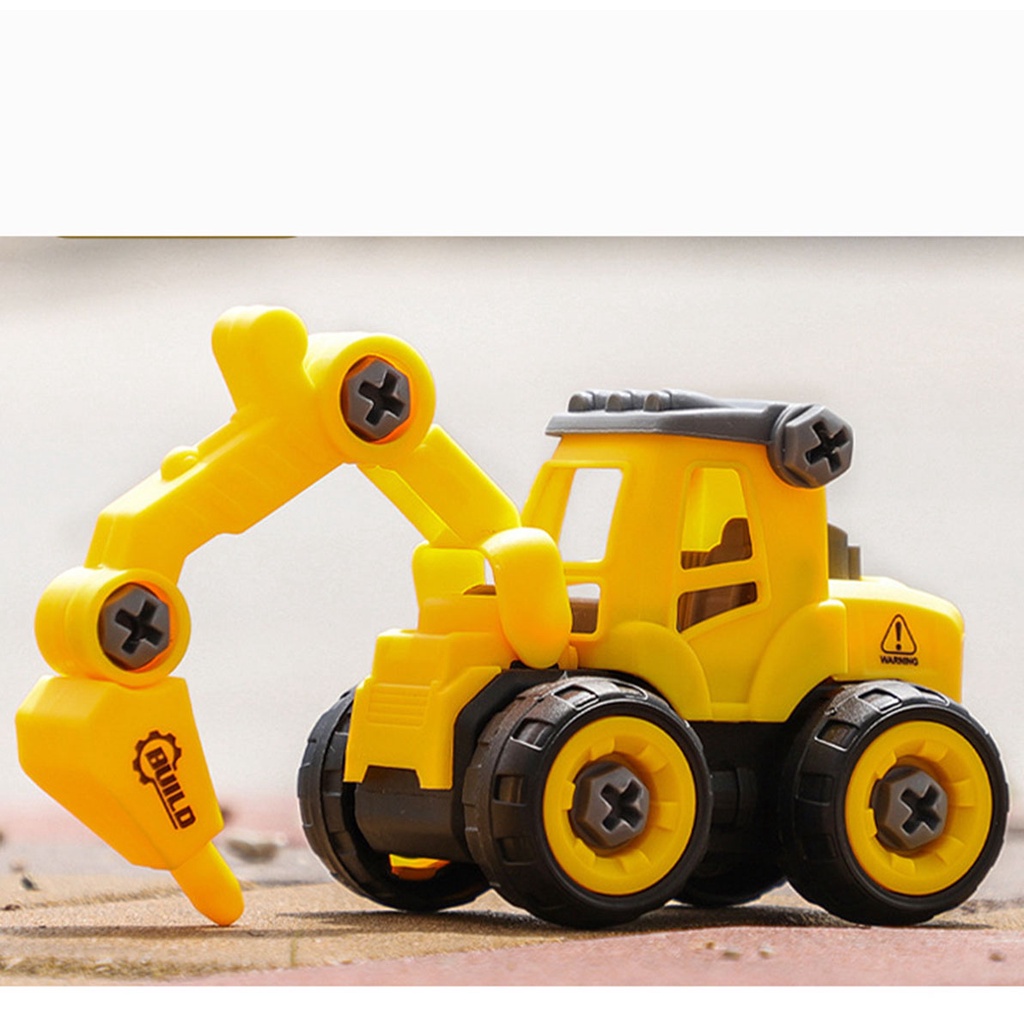 Set 4 xe ô tô đồ chơi Bé tự lắp ráp - Oto mô hình - Đồ chơi trí tuệ cho Bé