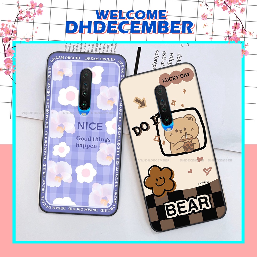 Ốp lưng Xiaomi REDMI K30 in hình gấu K@ws, gấu nâu, dor@emon RẺ- ĐẸP- BỀN