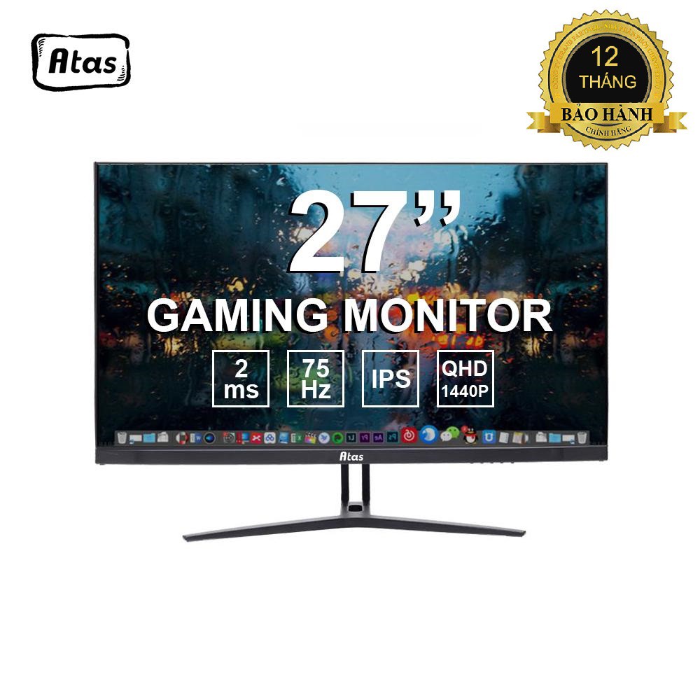 Màn Hình Máy Tính Gaming Atas 27 Inch - Độ Phân Giải 2K - Tấm nền IPS