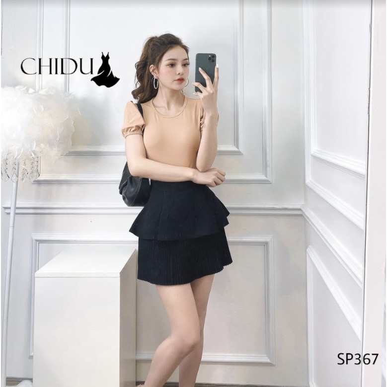 [ Mã WASTAPR giảm 10K đơn 50K] CHIDU Áo phông khoét lưng tay bồng SP367 | BigBuy360 - bigbuy360.vn