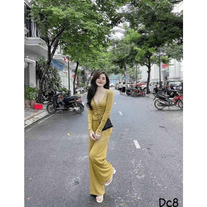 (Free ship) Sale Lớn Sét Thun Gân Hack Dáng Cổ Y Siêu Xinh UP HHP Fashion