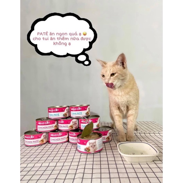 Pate Lon Cho Mèo Hello Cat 190g