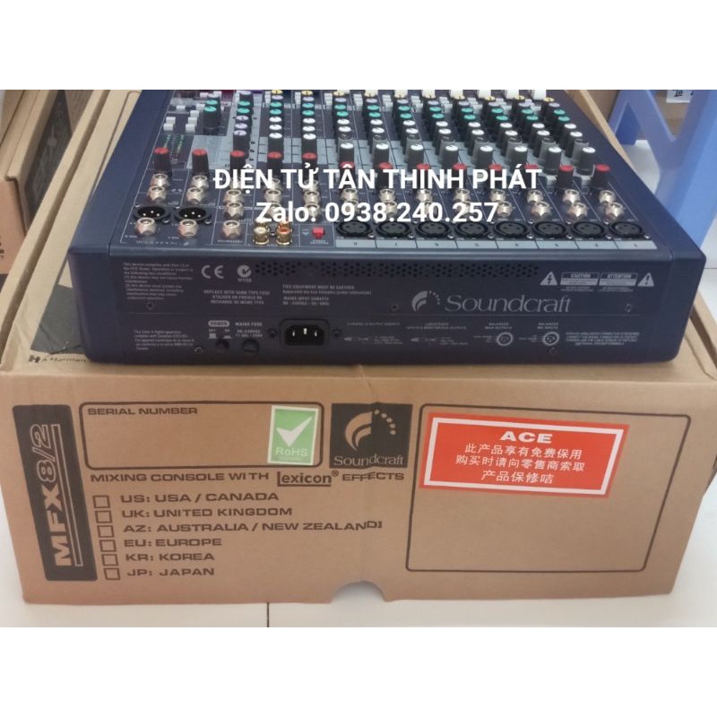 ( HÀNG CHẤT LƯỢNG) Bàn mixer soundcraft mfx8/2 hàng loại 1- mfx8/2- mixer mfx8 - soundcraft mfx8/2- MFX 8/2