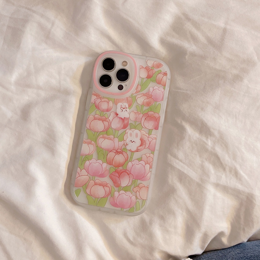 Ốp Điện Thoại tpu Họa Tiết Hoa Tulip 13 Cho iPhone 11 7Plus 8Plus Xr XS Max 13 12 Pro Max 12promax iPhone 11 7/8