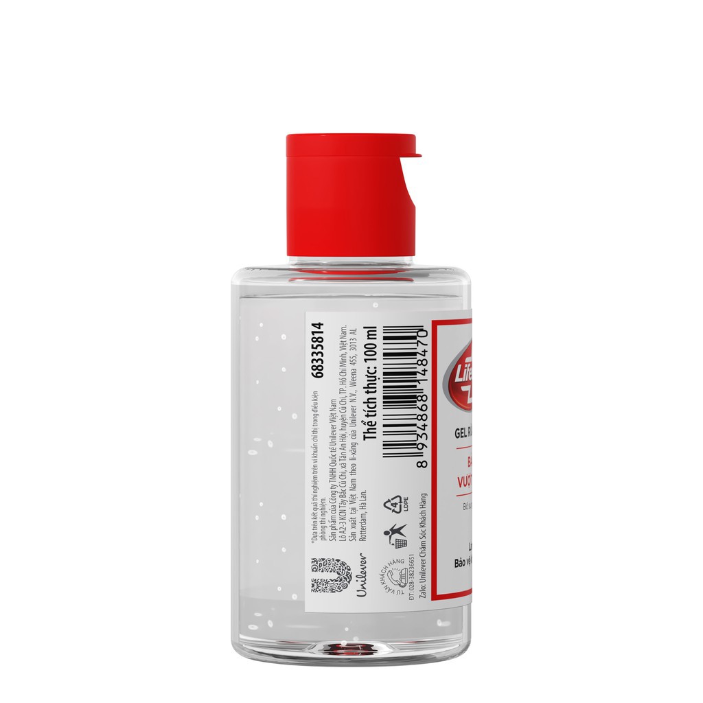 [HN]Gel rửa tay khô sạch siêu nhanh Lifebuoy bảo vệ vượt trội 10 (Chai nắp 100ml) | BigBuy360 - bigbuy360.vn