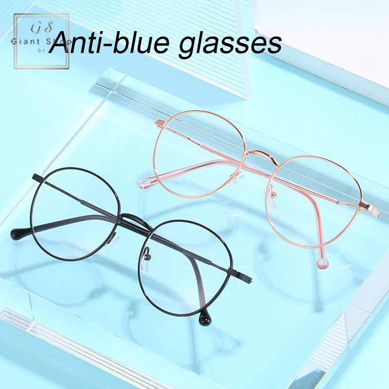 2021 Kính thời trang mới Chống ánh sáng xanh Photochromic 2 trong 1 Kính mắt tròn Kính gọng kim loại Kính đeo mắt Chặn ánh sáng xanh Thấu kính trong suốt Chống bức xạ Kính râm cho nam giới