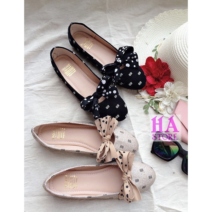 [Sale 50%] Giày bệt BB gắn nơ siêu xinh lấp lánh | BigBuy360 - bigbuy360.vn