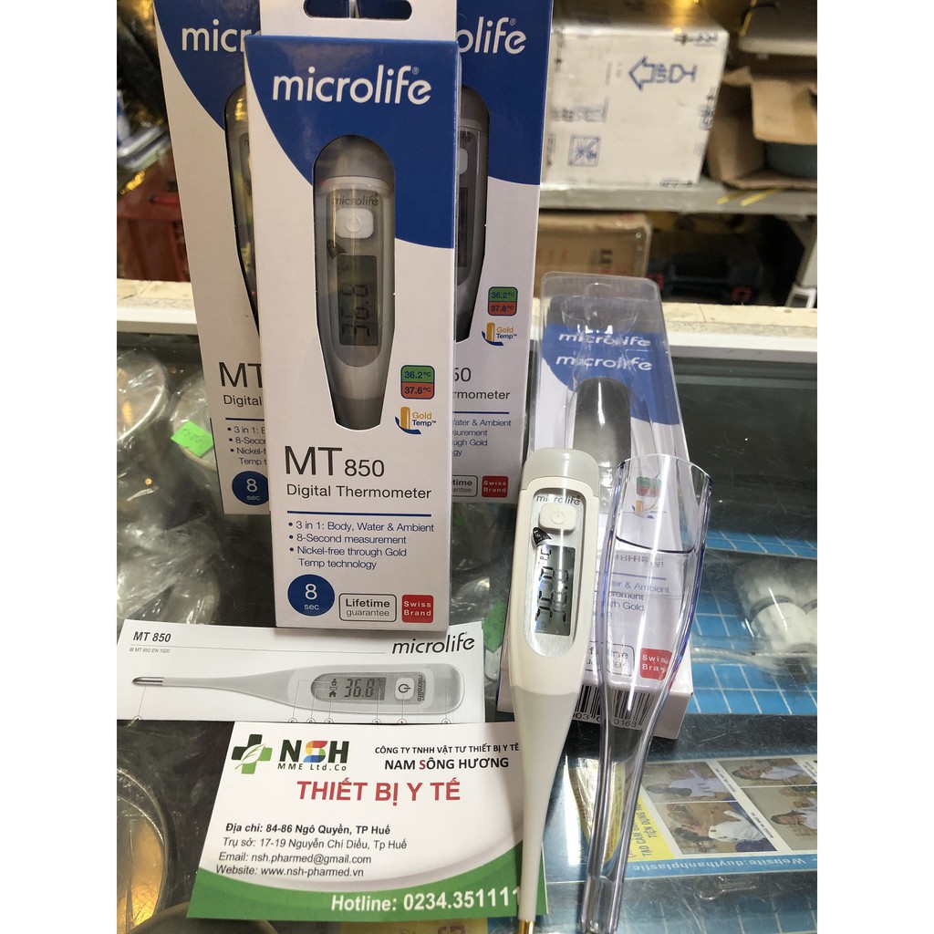 [dòng 3 trong 1] NHIỆT KẾ ĐIỆN TỬ ĐO THÂN NHIỆT DẠNG BÚT ĐẦU MỀM 3 TRONG 1 MT850 MICROLIFE CỦA THỤY SĨ đo nhanh trong 8s