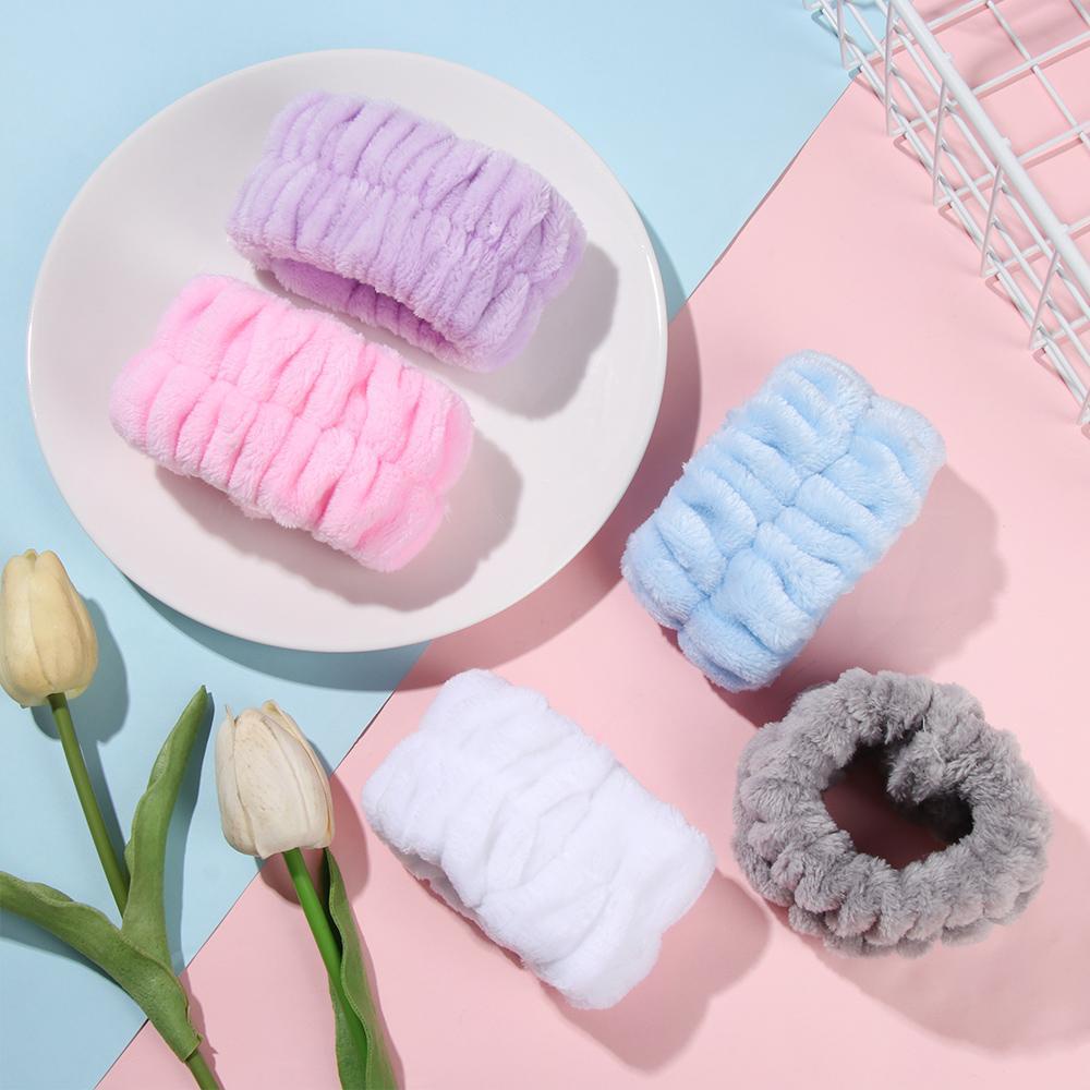 Me Set Băng Đô Đeo Cổ Tay Bằng Sợi Nhỏ Mềm Mại Thấm Hút Tốt Dùng Rửa Mặt / Chạy Bộ / Tập Yoga Cho Nữ