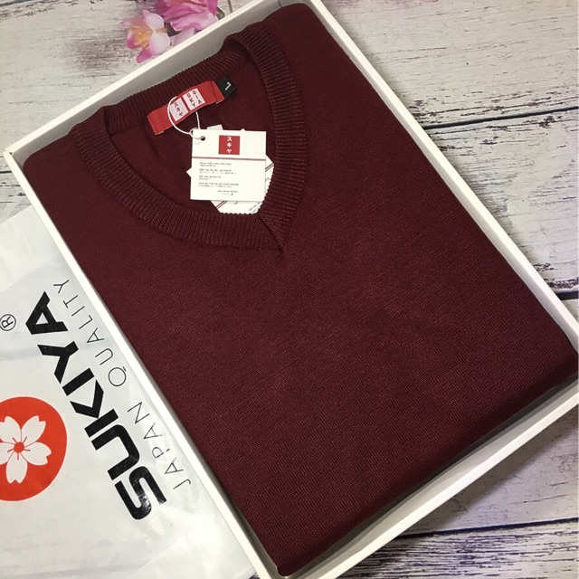 Áo len nam cổ tim đủ màu. hàng hiệu Sukiya AL13 | BigBuy360 - bigbuy360.vn