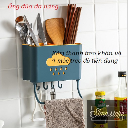 [Mới] Ống đũa hình đám mây dễ thương, kèm theo móc treo tiện lợi. Hộp đựng muỗng đũa hình đám mây mưa.