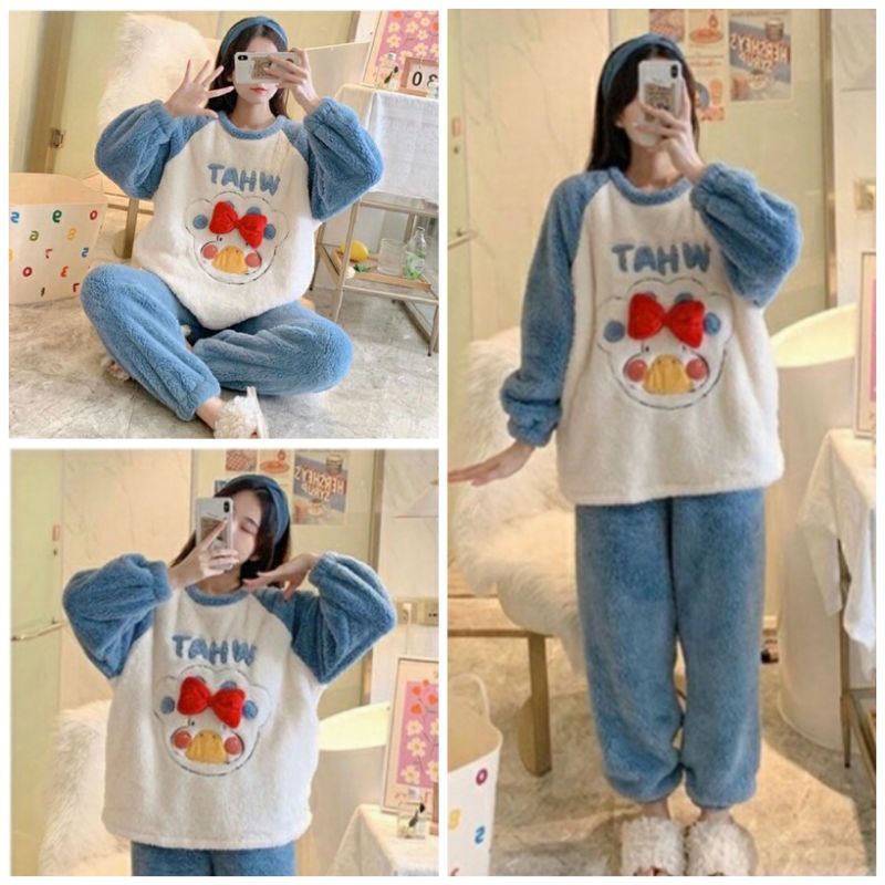 Bộ ngủ mùa đông thêu chuẩn mẫu | BigBuy360 - bigbuy360.vn