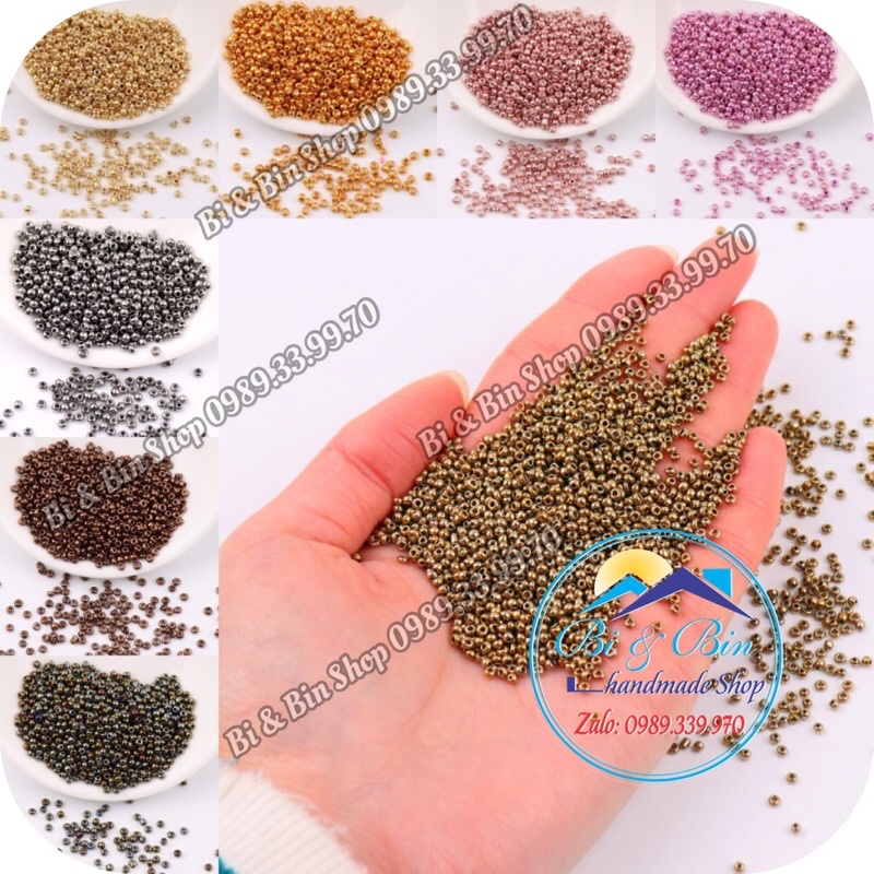 45g Hạt Cườm Màu Xi Mạ Đính Kết Trang Phục Thời Trang