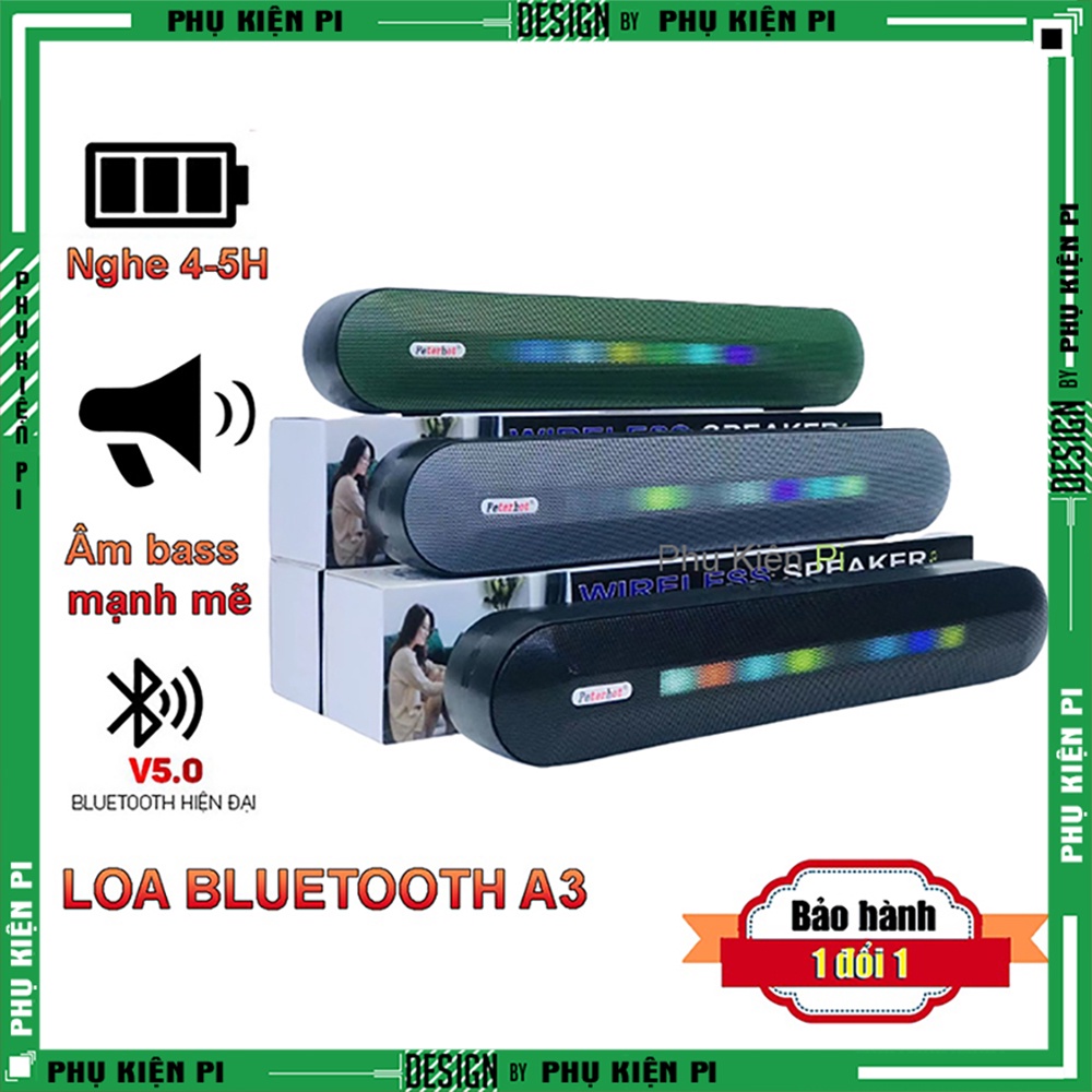 Loa bluetooth A3 mini mới nhất 2 loa Bass mạnh âm thanh đỉnh có kết nối máy tính BH 1 đổi 1 3 tháng