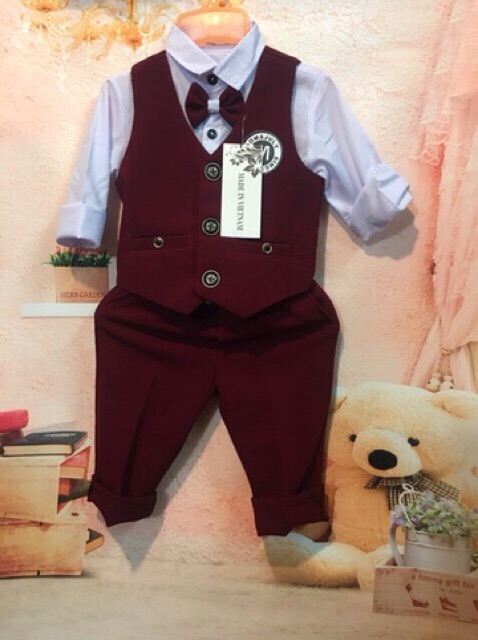Bộ công tử vest cho bé trai 8-23kg