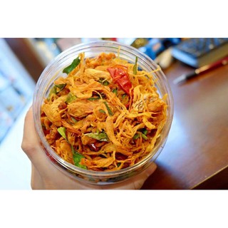 1KG Khô gà lá chanh HŨ K TEM MÁC