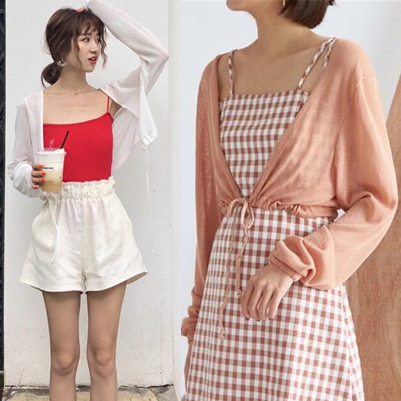 [Baywellfashion]Áo khoác Cardigan dệt kim vải mỏng đơn giản thanh lịch dành cho nữ | BigBuy360 - bigbuy360.vn