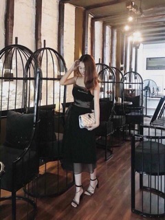 Đầm maxi hai dây cột eo siêu xinh