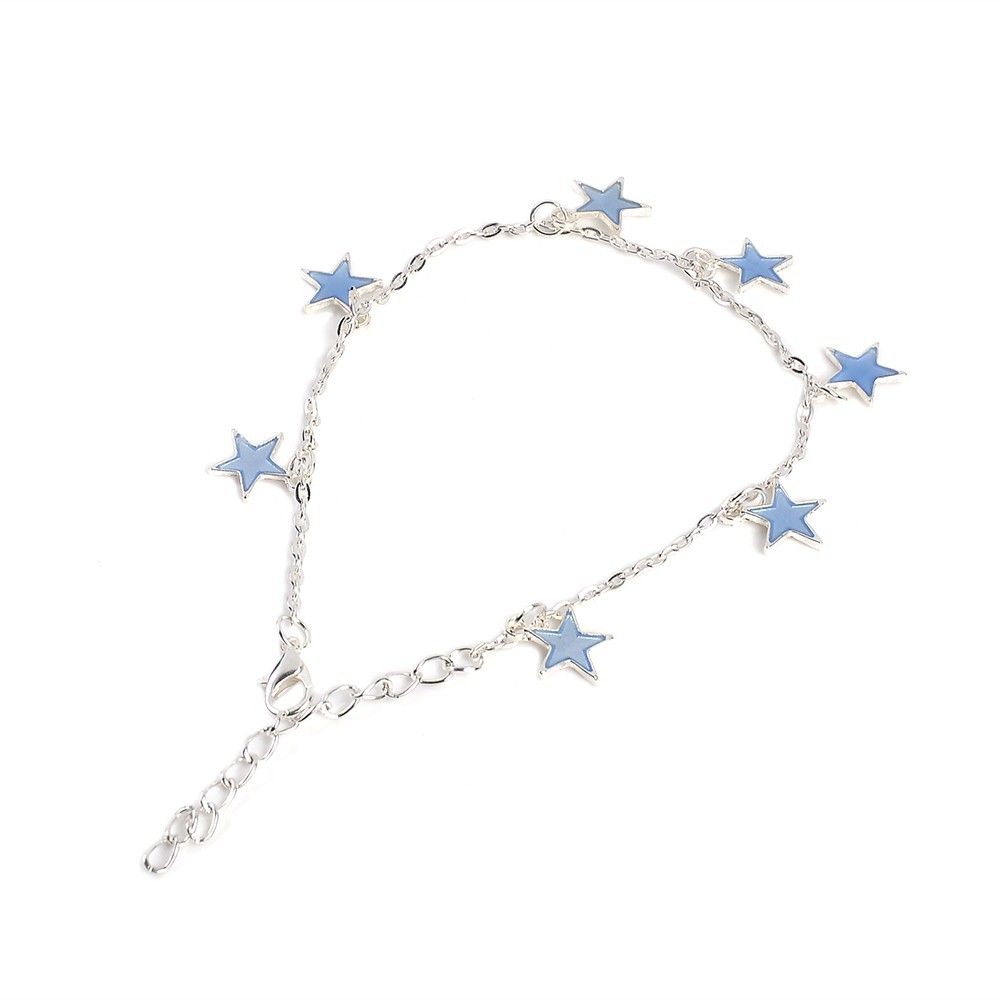 Lắc chân đính đá dạ quang thiết kế đơn giản