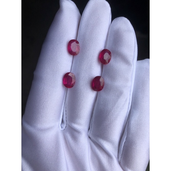 Ruby mài giác oval