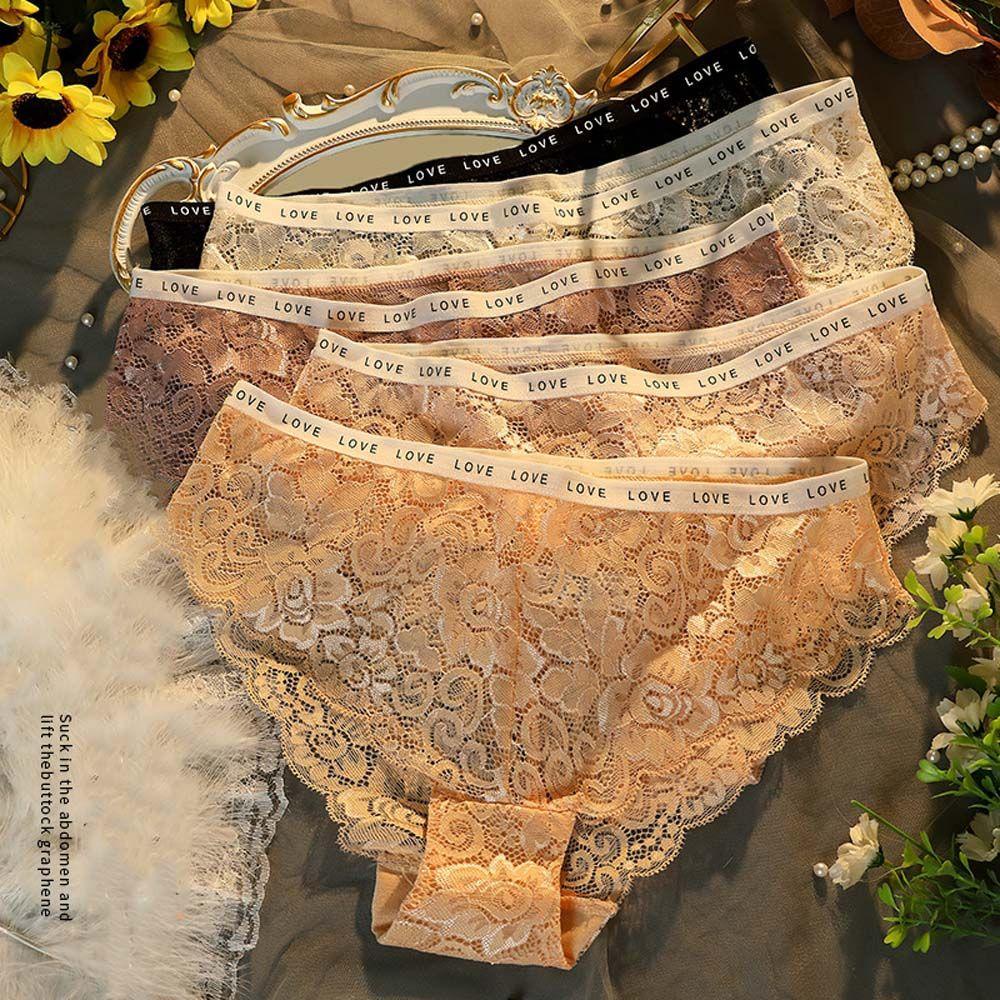 BACK2LIFE Quần Lót Cotton Thoáng Khí In Chữ Phong Cách Hàn Quốc Quyến Rũ Cho Nữ