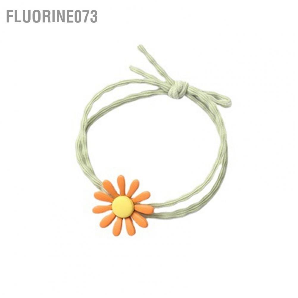Thun cột tóc Fluorine073 đính hoa cúc thích hợp đi học/ làm việc ở văn phòng dễ thương xinh xắn