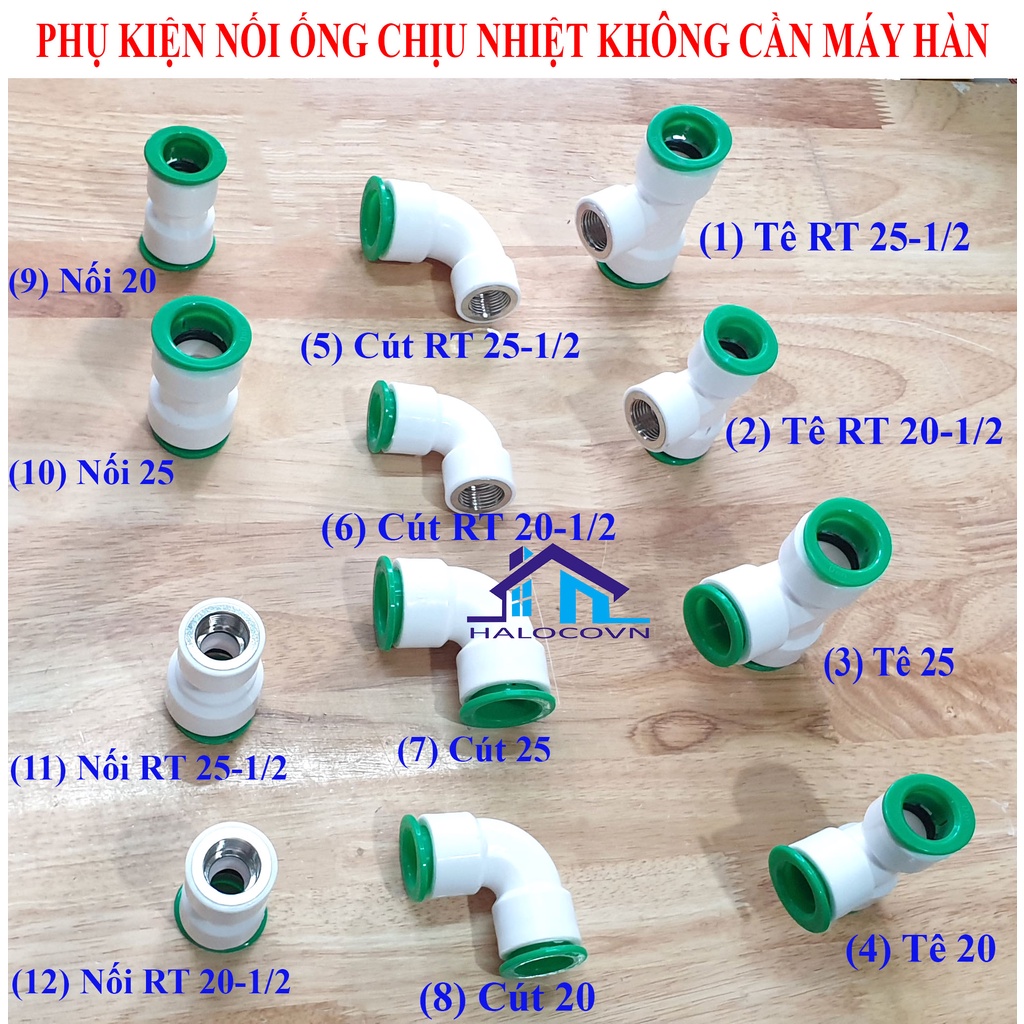 Phụ kiện nối ống nước chịu nhiệt không cần máy hàn