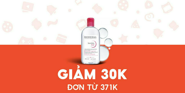 - tgsf - giảm 30k cho tẩy trang bioderma sensibio h2o - 500ml