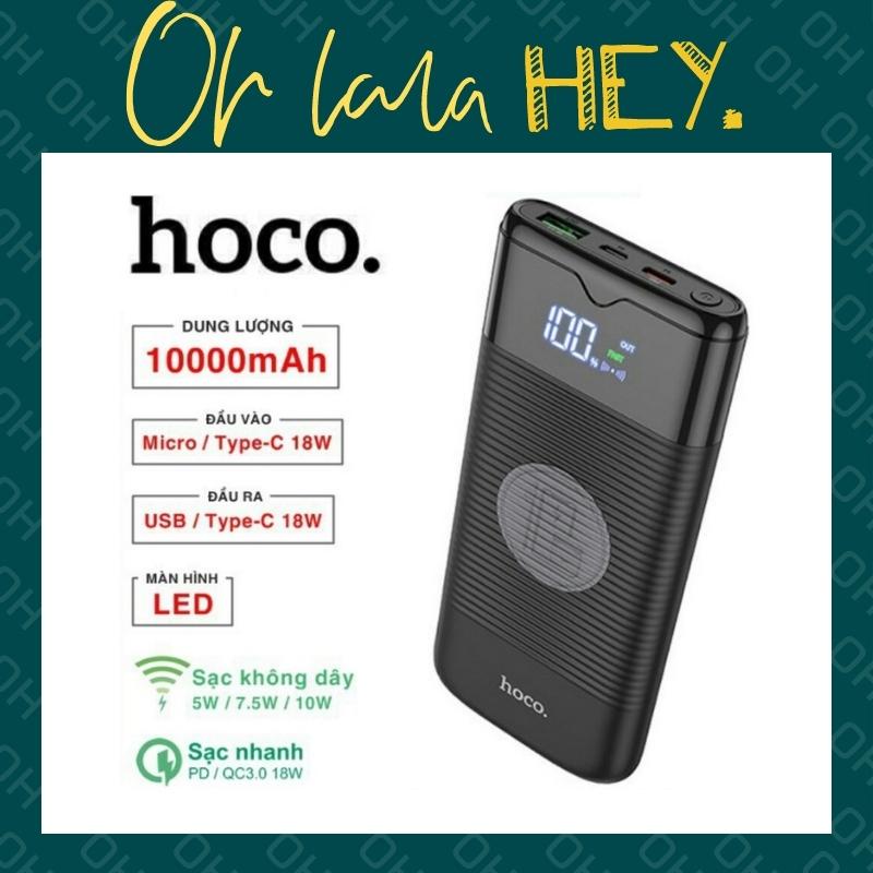 Sạc Dự Phòng Không Dây Hoco J63 Hỗ Trợ Sạc Nhanh PD 18W 10000mah - Bảo hành 12 tháng