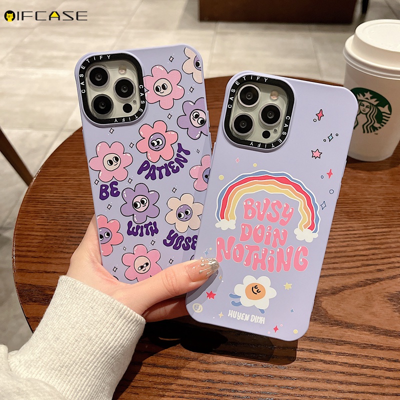 Ốp Điện Thoại Silicon Dạng Lỏng Hình Hoa Màu Cầu Vồng Cho iPhone 13 12 12 11 Pro Max XS Max XR X 7 8 Plus