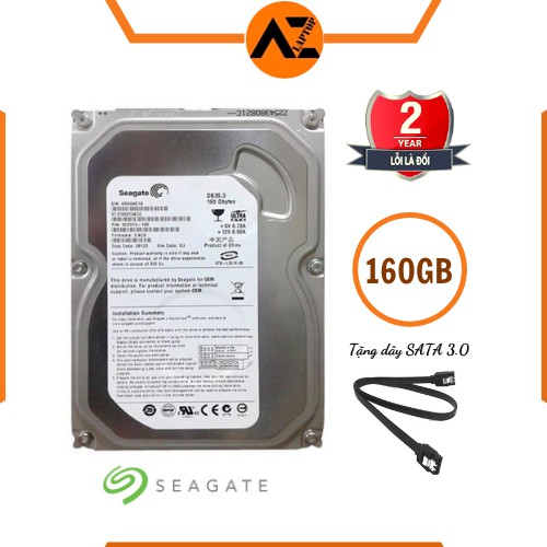 Ổ Cứng PC Seagate HDD 160GB / 250GB/320GB/500GB (Bảo hành 24 tháng)