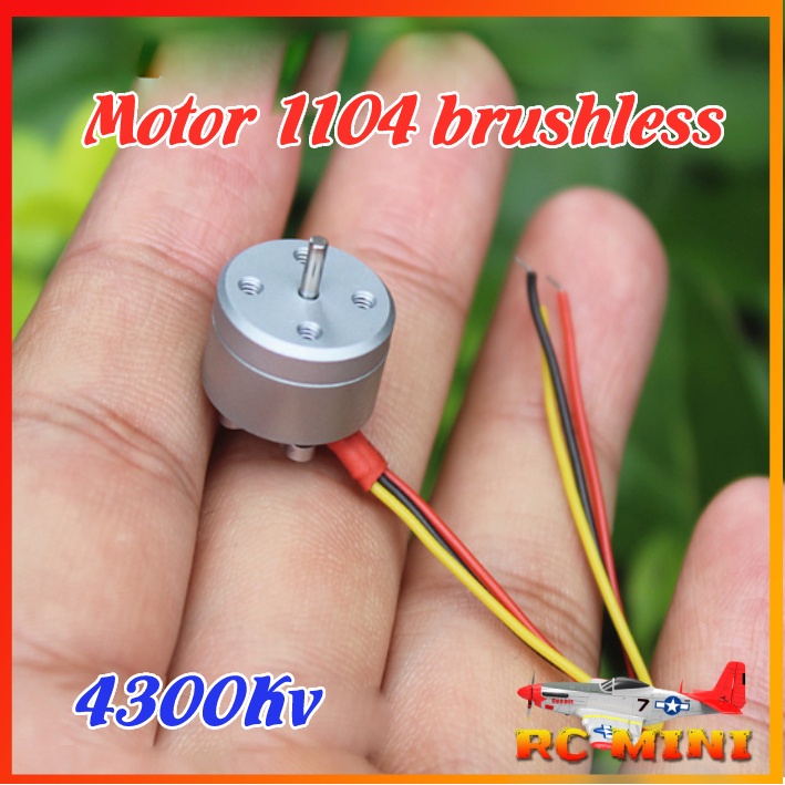 Motor 1104 4300kv brushless, động cơ không chổi than 1104 chế tạo máy bay RC (Tặng kèm 4 ốc đế)