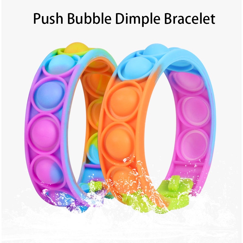 Vòng tay đồ chơi nhấn bong bóng đơn giản cho trẻ em và người lớn