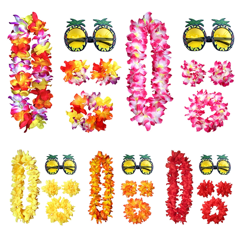 Bộ vòng hoa phong cách Hawaii xinh xắn