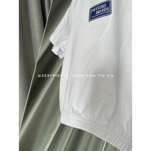 ✅Hàng sẵn/hình thật 100%-Áo croptop polo bo eo màu trắng | BigBuy360 - bigbuy360.vn