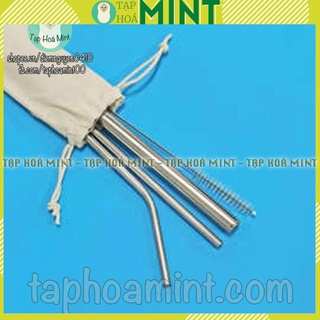 Bộ 3 Ống Hút Inox Cao Cấp - Tặng Cọ Rửa Ống Túi Đựng