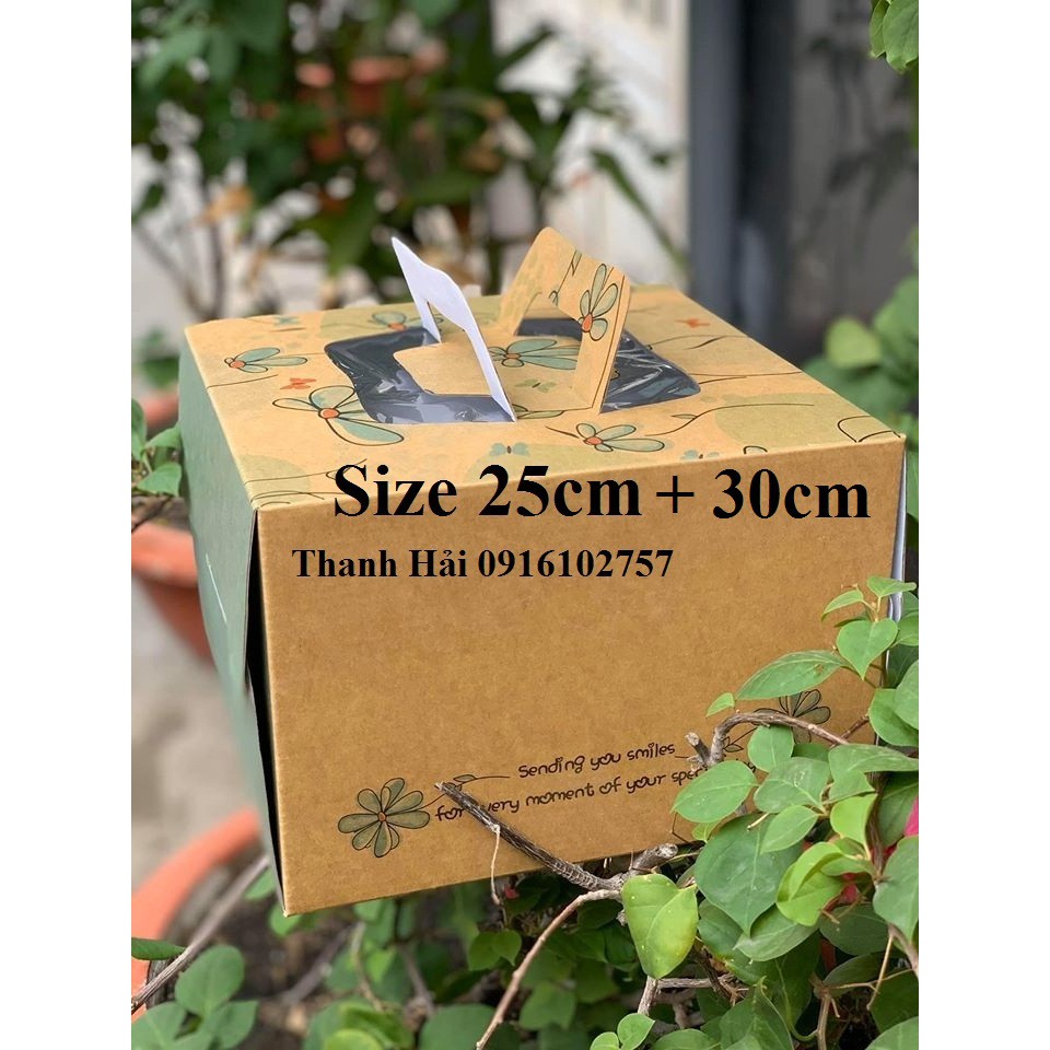 Hộp Bánh Kem 30CM CAO 18CM kèm đế trắng.