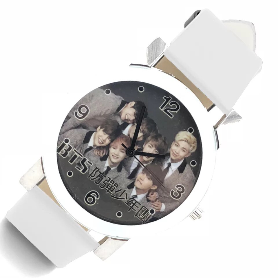 Đồng hồ BTS đeo tay nam nữ thiết kế độc đáo phong cách Hàn Quốc phù hợp đi học đi chơi