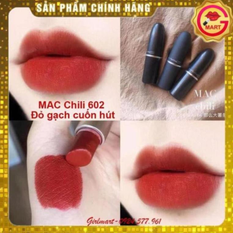 Son Mac chính hãng Ruby Woo, Chili, Marrakesh màu cam cháy đỏ gạch cam đất chuẩn Auth date tới 2023 | BigBuy360 - bigbuy360.vn