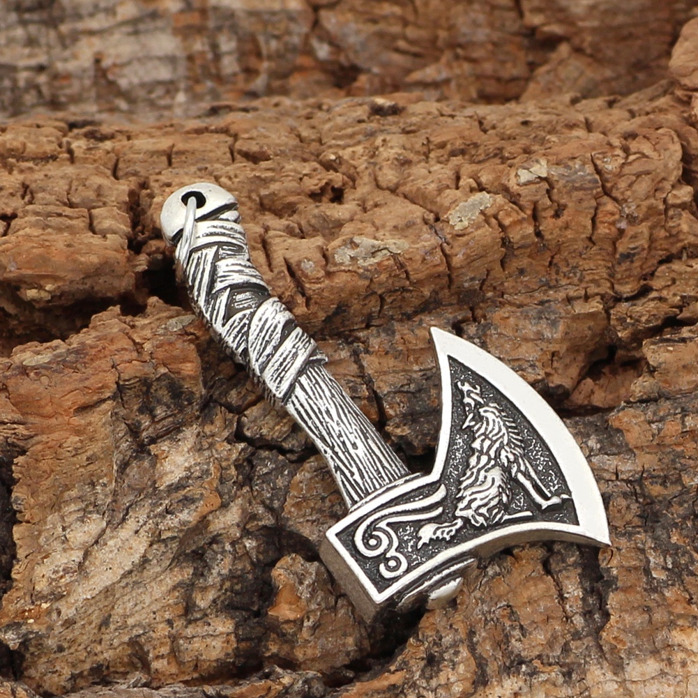 Vòng cổ dây chuyền màu bạc nam nữ unisex Titan Merin Accesories đẹp phụ kiện thời trang - Vòng Cổ Axe