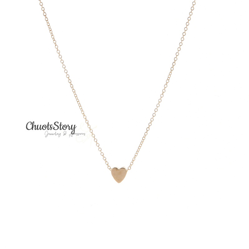Vòng cổ nữ trái tim đơn giản, dây chuyền unisex cá tính không gỉ - VCG0006 - ChuotsStory