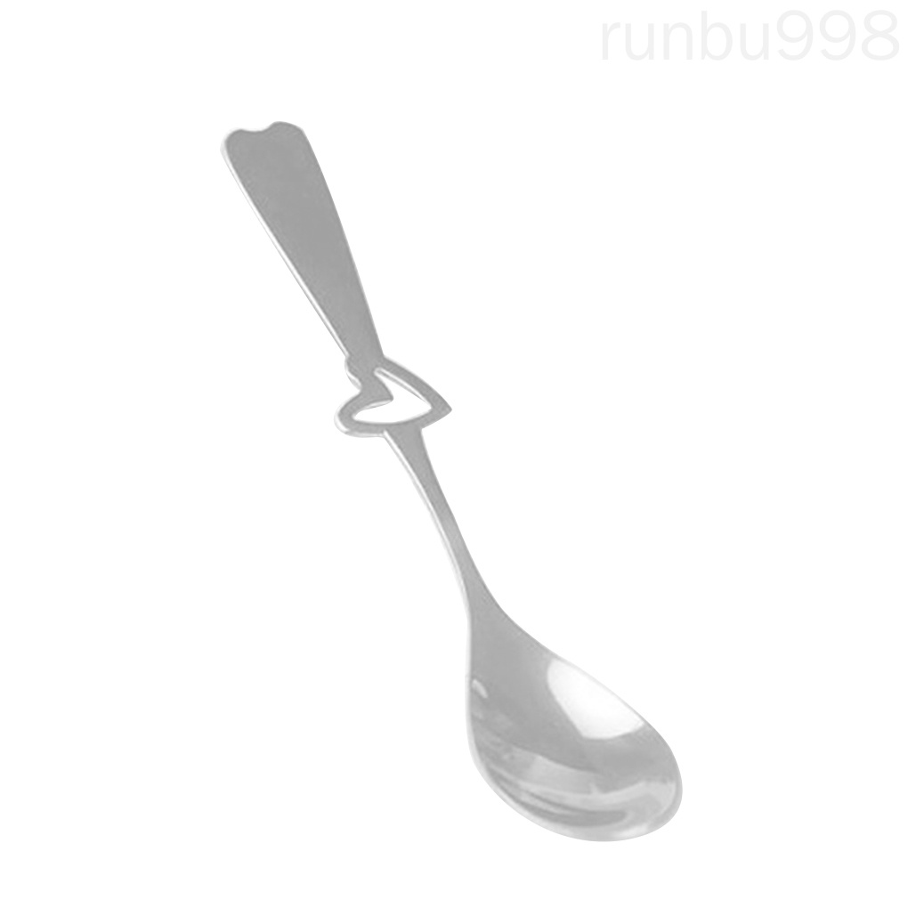 Muỗng Uống Trà / Cà Phê / Ăn Tráng Miệng / Ăn Tráng Miệng Bằng Thép Không Gỉ Cán Dài Hình Trái Tim Runbu998