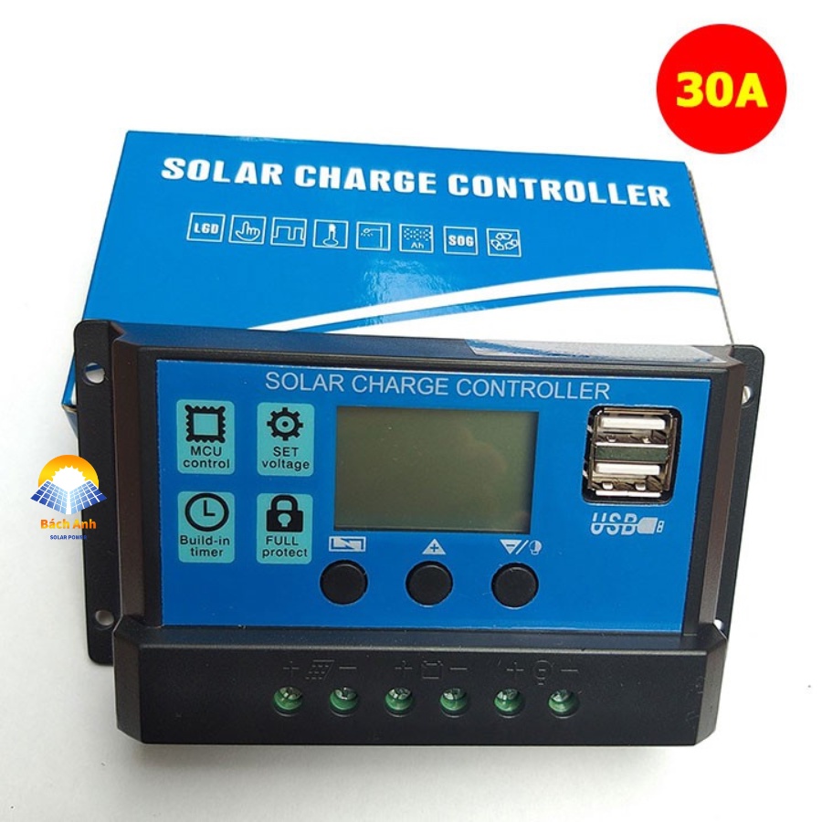 Bộ điều khiển sạc năng lượng mặt trời 30A, 60A Solar Changer Controller 12V/24V
