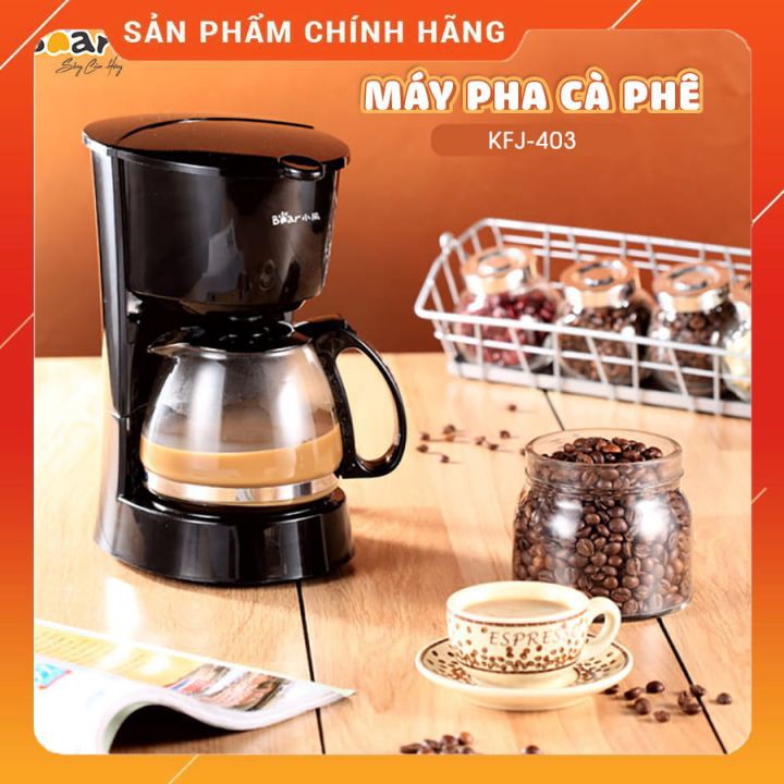 Máy Pha Cà Phê, Pha Trà Bear KFJ-403 Dung Tích 600ml, Công Suất 550W_Đồ gia dụng chinhs hãng DUHA