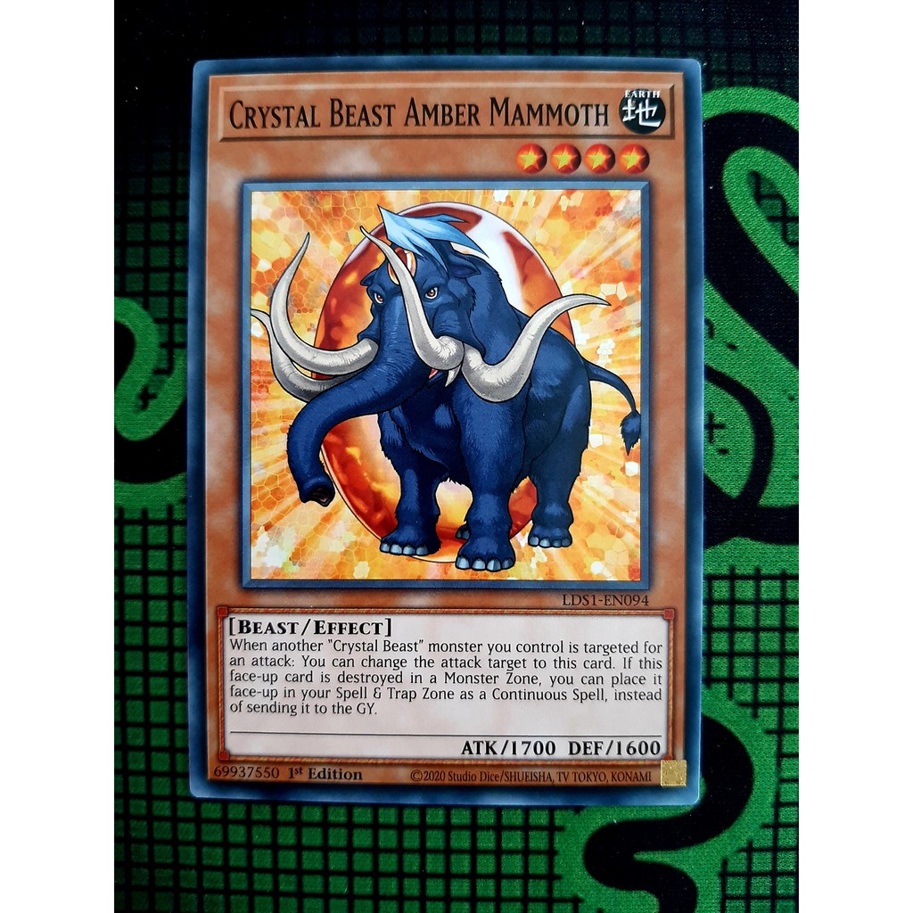 THẺ BÀI YUGIOH LDS1-Crystal Beast Amber Mammoth - LDS1-EN094 - Common 1st Edition