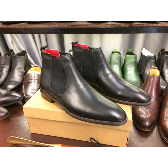 Giày Chelsea Boot Đế Phíp Da Bò