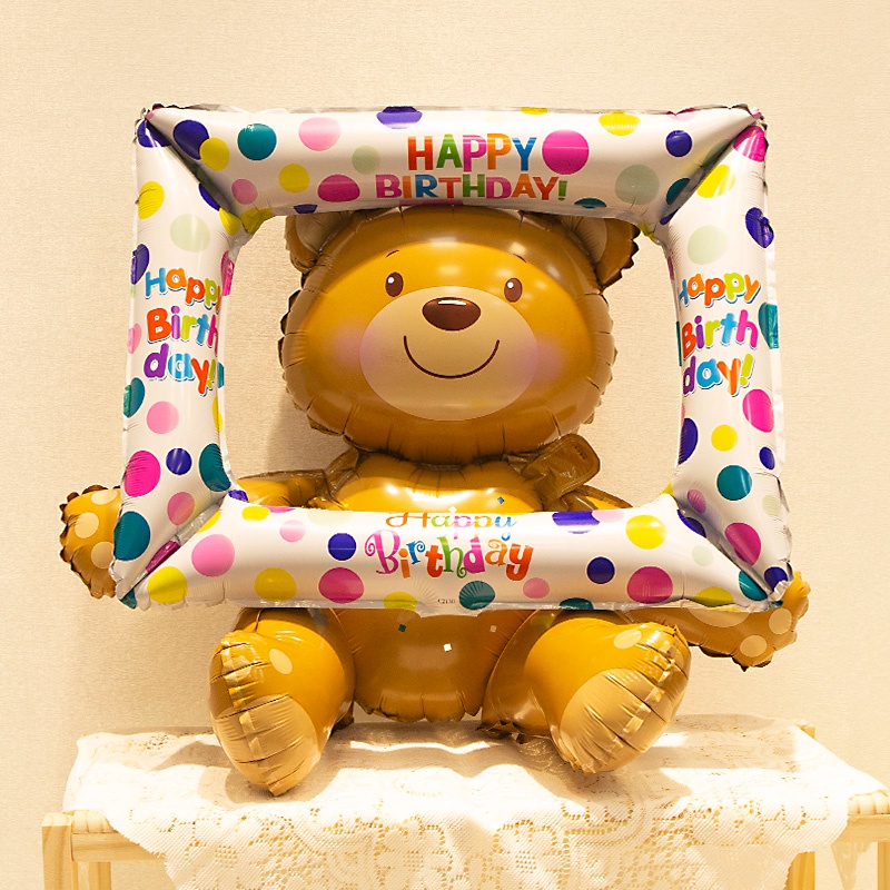 Bóng Gấu Nâu Teddy 3D Size Đại Dễ Thương Cho Bé