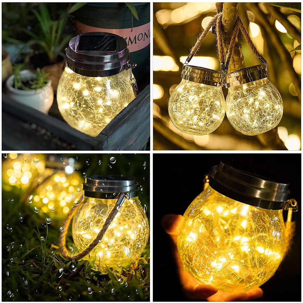 Đèn Lồng Treo Trang Trí LED Chống Nước Sử Dụng Năng Lượng Mặt Trời