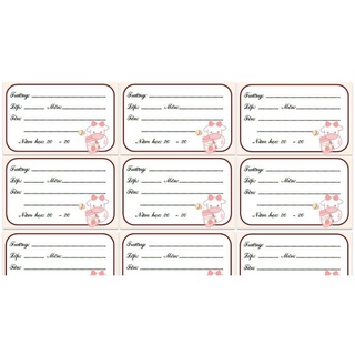 Bịch 10 miếng lẻ nhãn vở dán tập mẫu bò sữa/trà sữa/khủng long/totoro cute